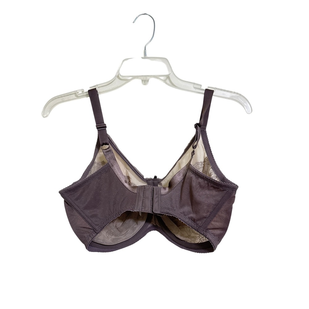 Wacoal Retro Chic Full Figure Underwire Bra 855186 Cappuccino Brown Color Sz 34G - Picture 2 of 3